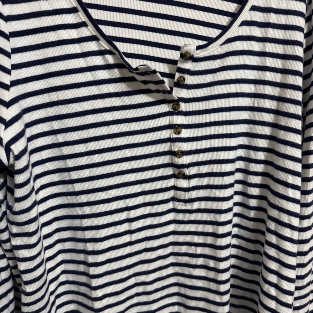 Old Navy Navy and White Striped Top